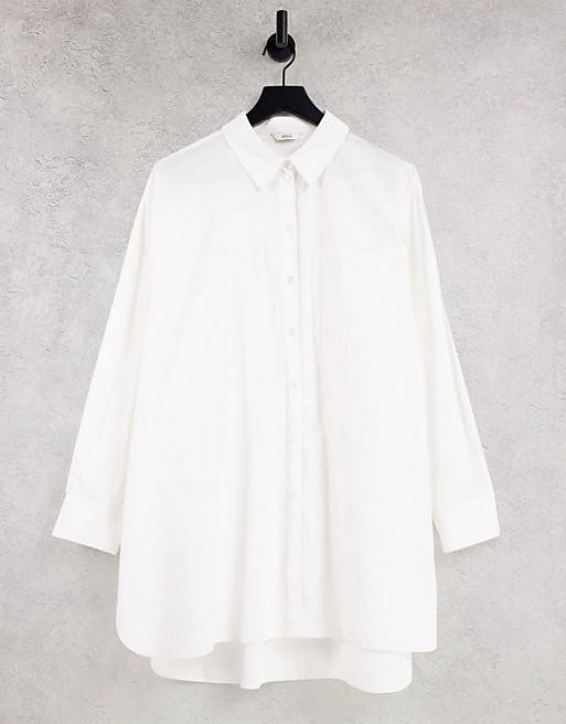 Women Envii Calathea oversized shirt in white 