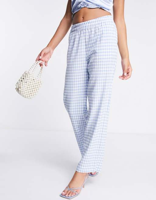 Envii - Coriander - Pantaloni blu a quadri in coordinato