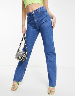 Envii Envii high waist straight leg denim jeans co-ord-Blue