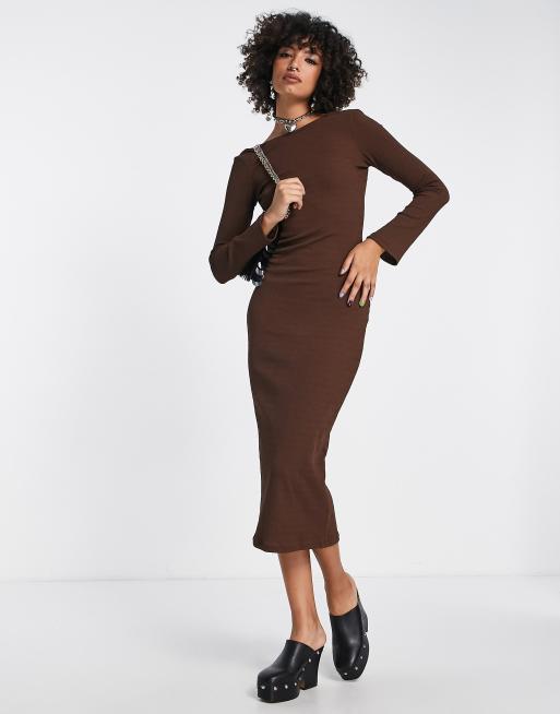 Long sleeve midi knit dress sale