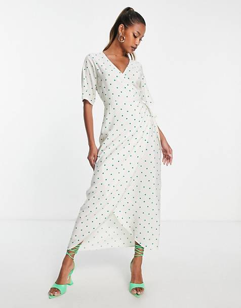 Mode Jurken Maxi-jurken Asos Maxi-jurk groen gestreept patroon elegant 