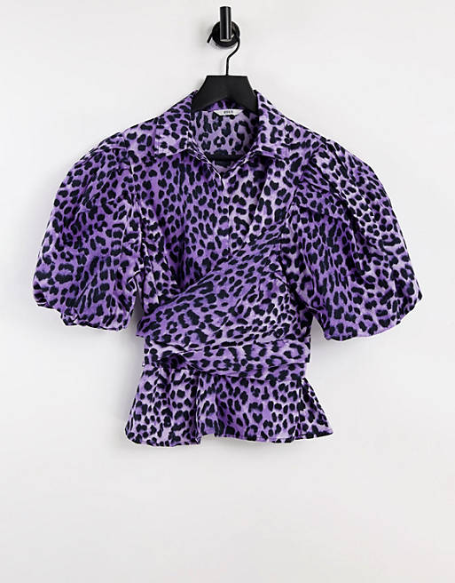  Shirts & Blouses/Envii Leilani puff sleeve shirt in lilac 