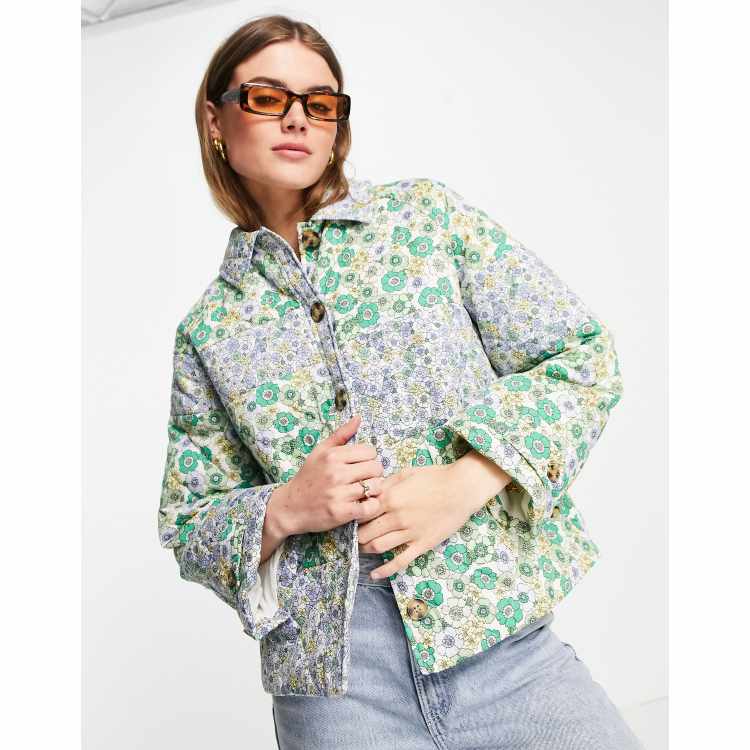 Padded floral outlet jacket