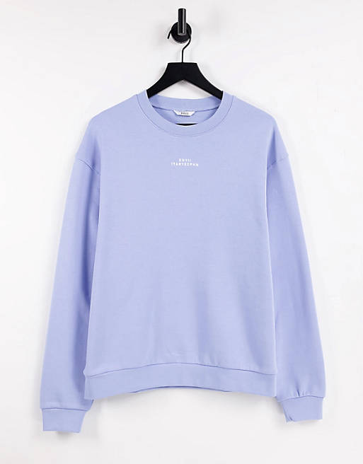 Envii Monroe sweatshirt in pale blue