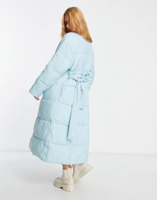 Blue maxi outlet coat