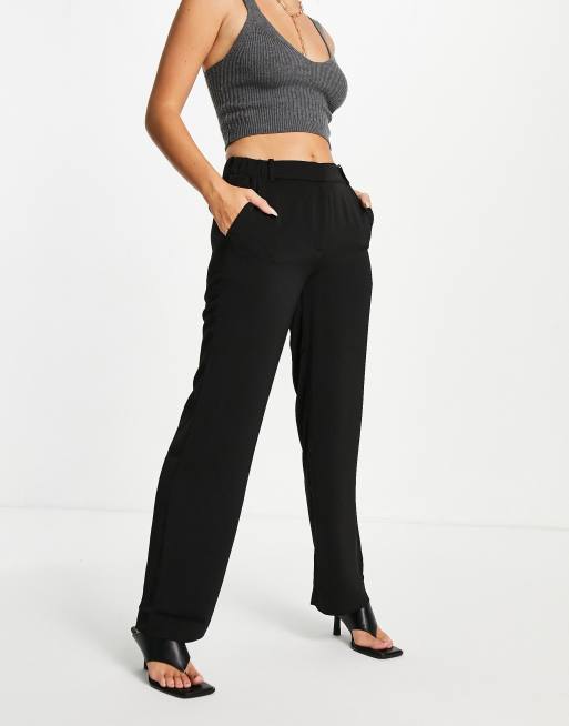 Udlevering konservativ hvor som helst Envii Pop wide leg pants in black | ASOS