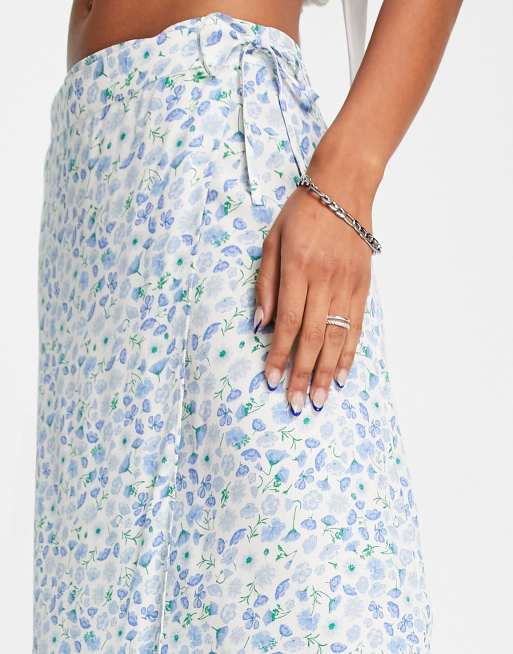 Skirts Tommy Jeans Ditsy Floral Midi Skirt Blue Ditsy Floral Print