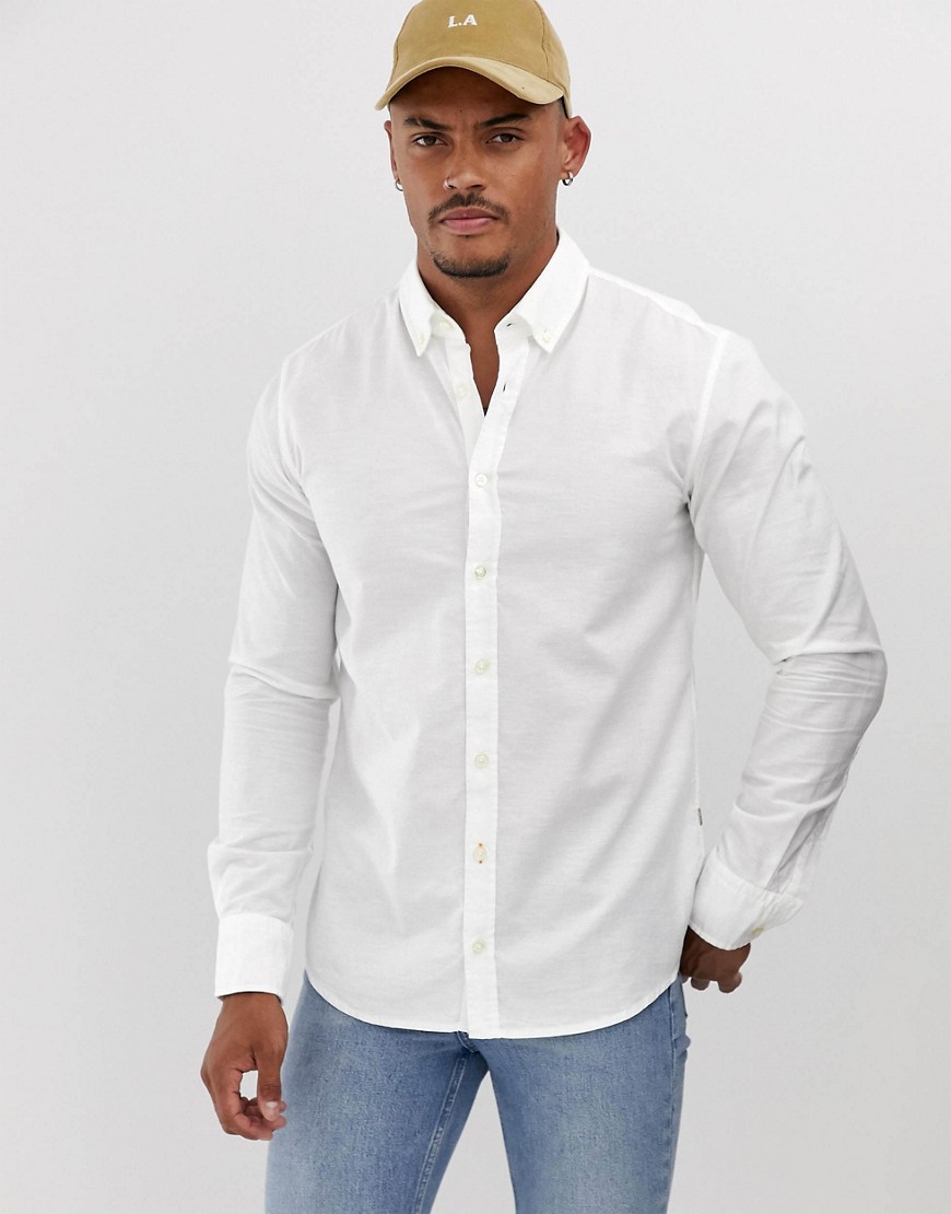 Epreppy hvid tætsiddende skjorte fra BOSS