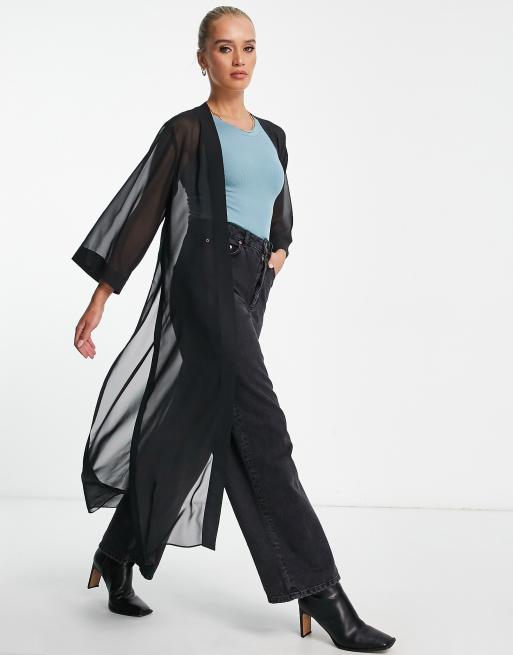 Esclusiva AllSaints x ASOS - Kimono con ali sul retro, colore nero