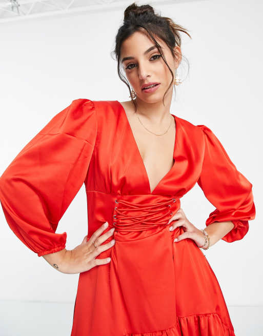 Vestito on sale rosso seta