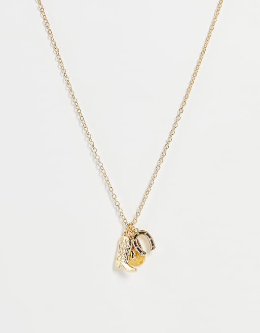 Esclusiva Daisy Street - Collana color oro con charm stile western
