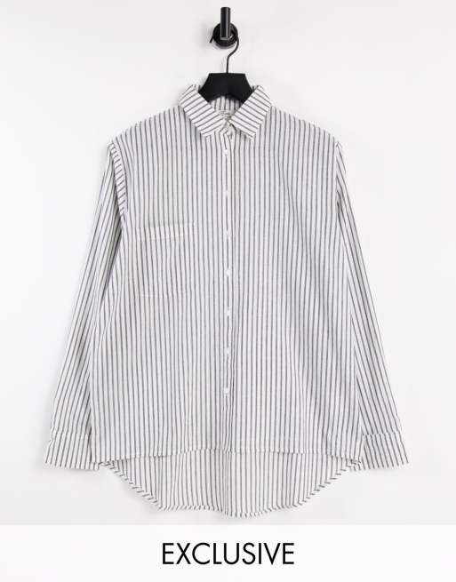 Esclusiva Esmee - Camicia da mare comoda a righe in coordinato