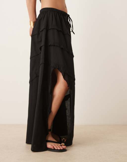 HOUZHOU gonna lunga Vintage elegante con volant do... – Grandado