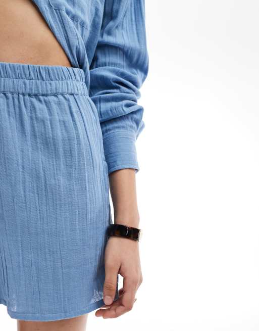 Esclusiva Esmee - Pantaloncini da mare vestibilità comoda blu polvere, 3 di 5
