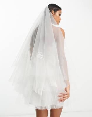 Esclusiva Forever New - Happily Ever After - Velo da sposa color avorio ricamato