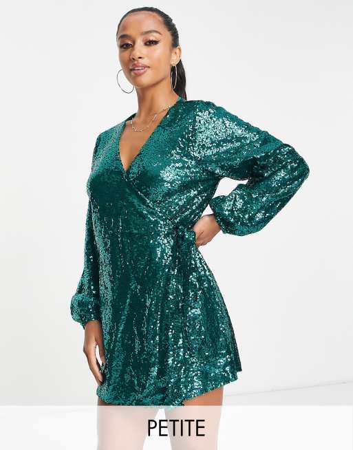 Vestito verde con on sale paillettes