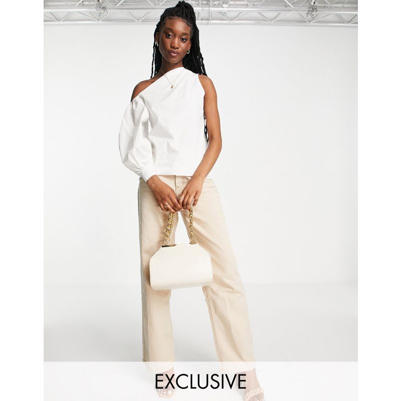 Donna Camicie e bluse Esclusiva In The Style - Top monospalla bianco con cut-out