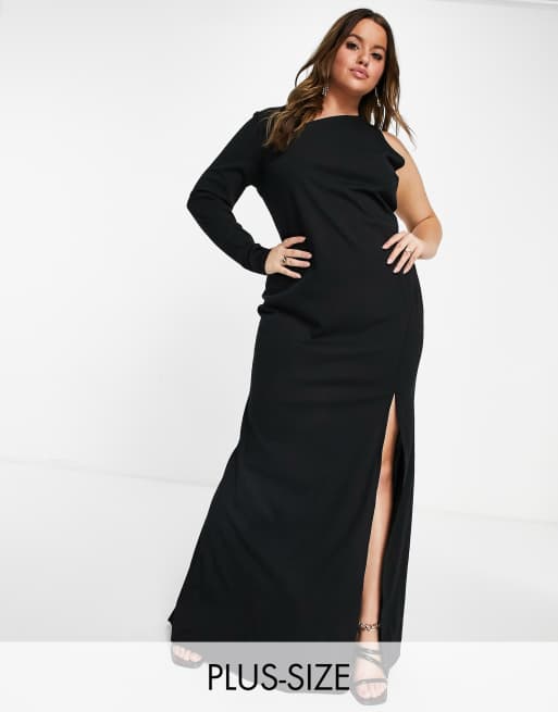 Esclusiva Jaded Rose Plus Vestito Lungo In Velluto Nero Evesham Nj