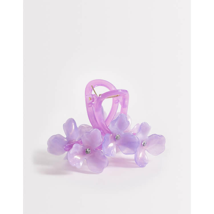 Mecool Fermaglio per capelli a forma di rosa in chiffon, per matrimoni, feste, corpetto, capelli con fiori, per gioielli per capelli, accessori da donna, fermagli per capelli da ragazza, rosa (8 cm