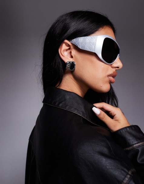 Jeepers Peepers - Occhiali Da Sole Super Oversize Rotondi Argento - Foto 6