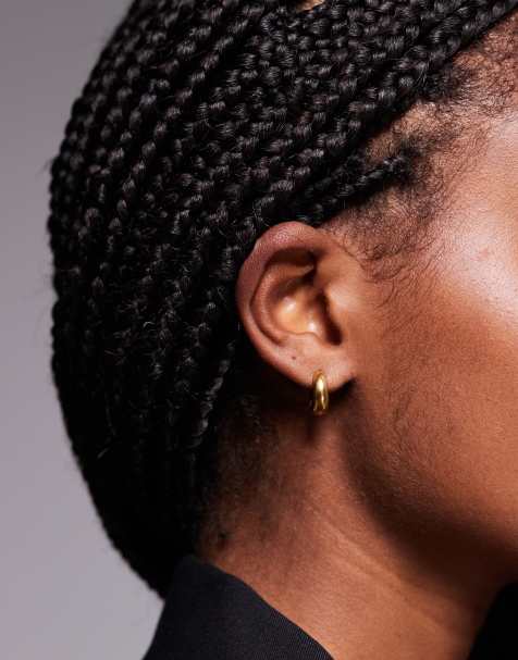 Esclusiva Kaiia - Orecchini a cerchio avvolgenti in acciaio inossidabile dorato - view 1