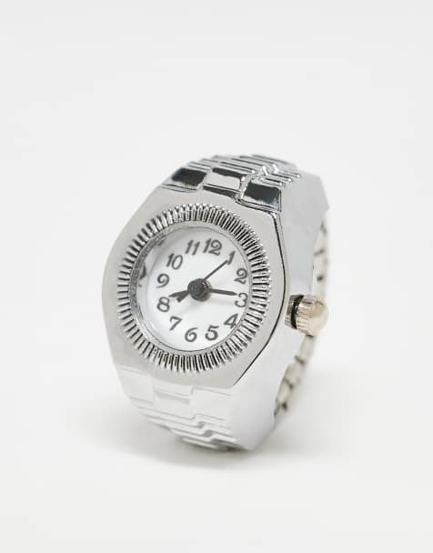 Esclusiva Kaiia - Orologio ad anello interattivo in acciaio inossidabile color argento e bianco - view 1