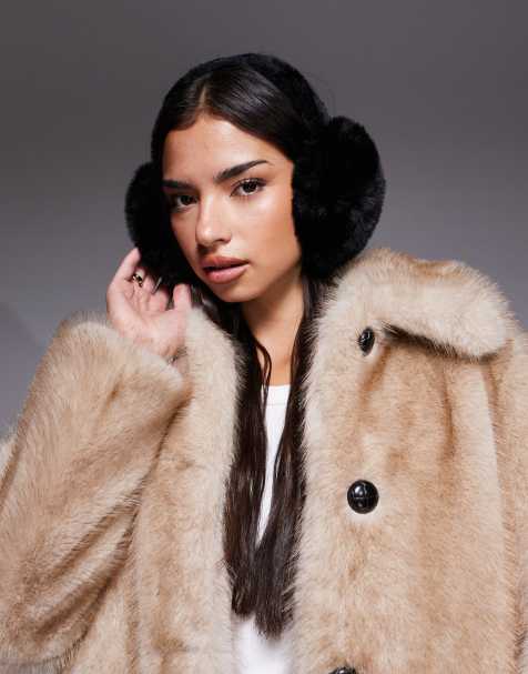 Esclusiva Kaiia - Paraorecchie neri in pelliccia sintetica - view 1