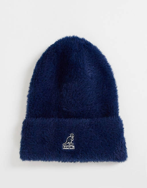 Esclusiva Kangol - Cappello in pelliccia sintetica blu navy