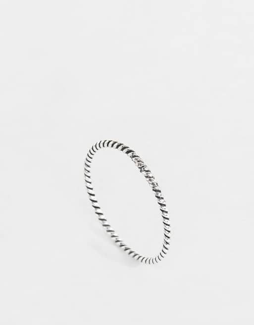 Esclusiva Kingsley Ryan - Confezione da 3 anelli sovrapponibili in argento sterling, 2 di 4