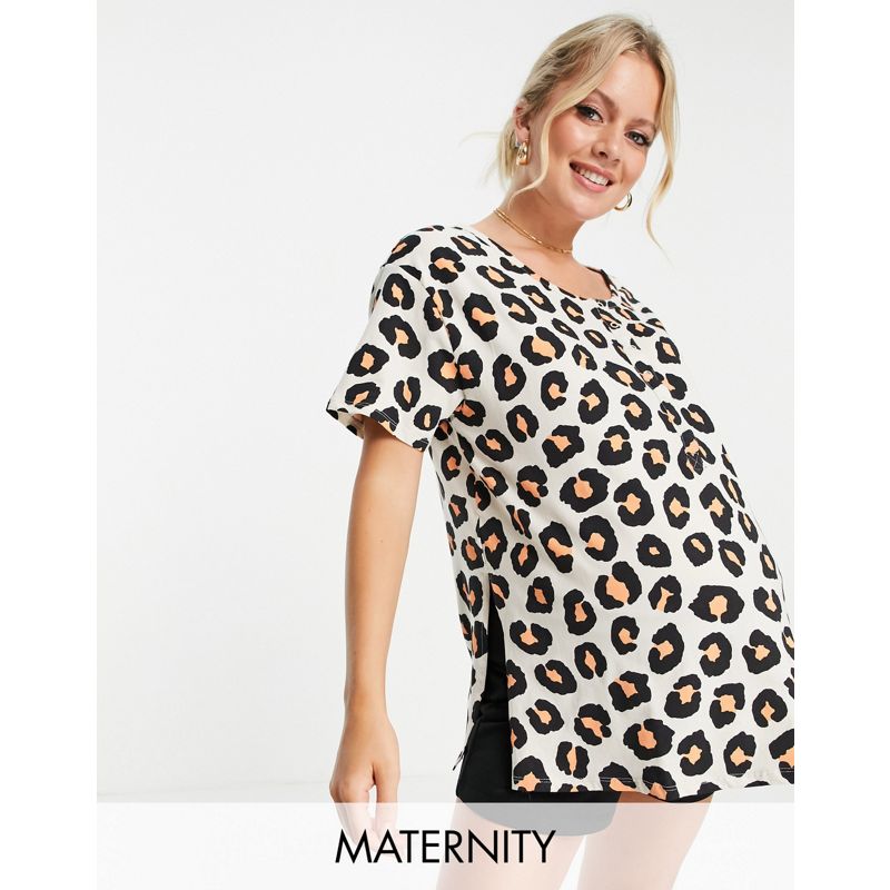 Donna Intimo e abbigliamento notte In esclusiva - Lindex Mom - Mia - Pigiama in cotone organico con stampa leopardata