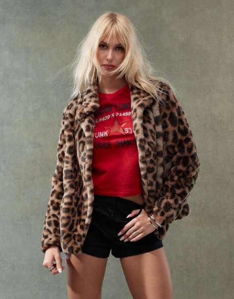 Esclusiva Lioness - Cappotto in pelliccia sintetica leopardato - view 1