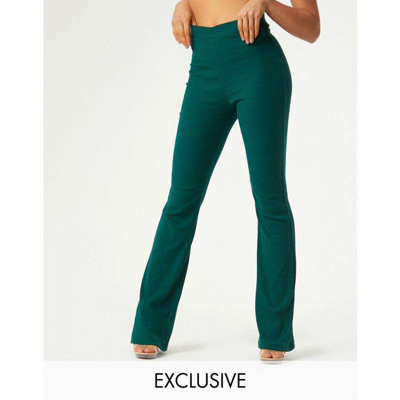  3jOeF Esclusiva Outrageous Fortune - Pantaloni a fondo ampio verde smeraldo
