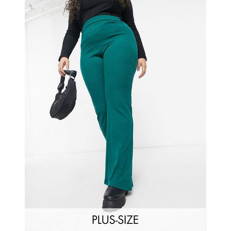 nfUeV  Esclusiva Outrageous Fortune Plus - Pantaloni a fondo ampio verde smeraldo