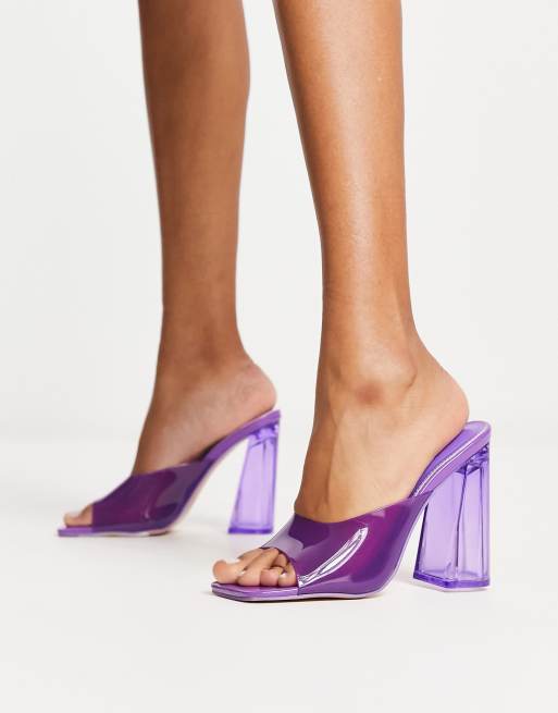 Esclusiva Public Desire Aylo Scarpe con tacco viola acceso ASOS