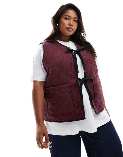  Esclusiva Renee Studio Plus x Holly Wynne - Gilet imbottito leopardato double-face allacciato sul davanti con colletto  