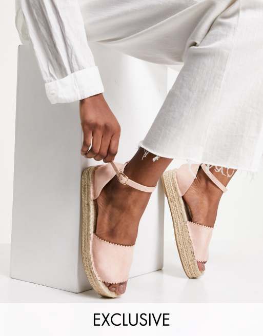 Esclusiva South Beach - Espadrilles flatform color cipria