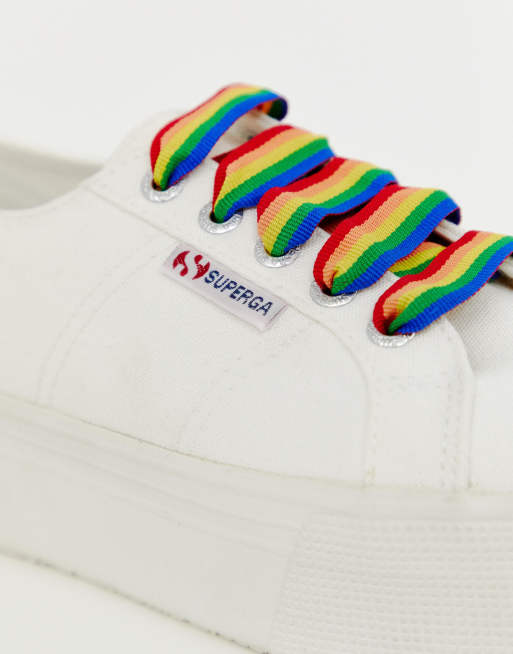 Superga hotsell bianche arcobaleno