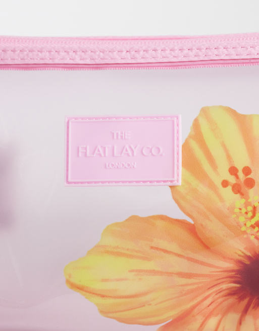 Esclusiva The Flat Lay Co. x ASOS - Jelly Flat Lay - Trousse per make-up arancione ibisco, 3 di 3