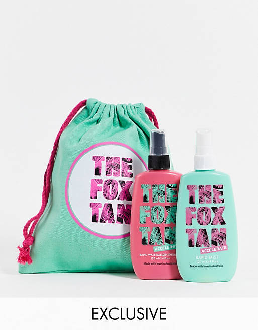 Esclusiva The Fox Tan - Set di prodotti con spray abbronzante e illuminante all'anguria