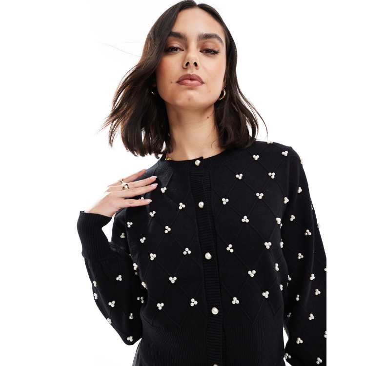 influencer cardigan donna nero 04H95299 - Celeste Fashion