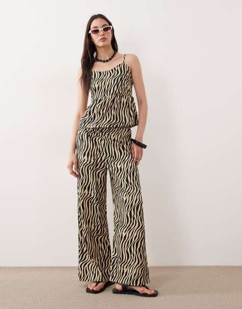 Esmee beach co-ord in cream zebra - view 1