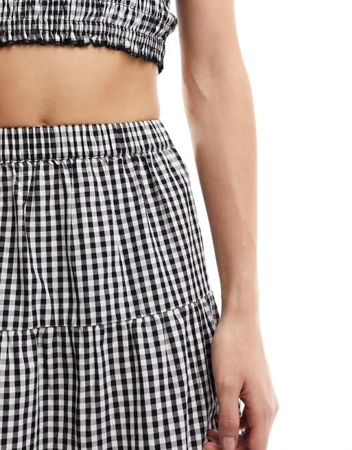 Gingham skirt clearance glassons