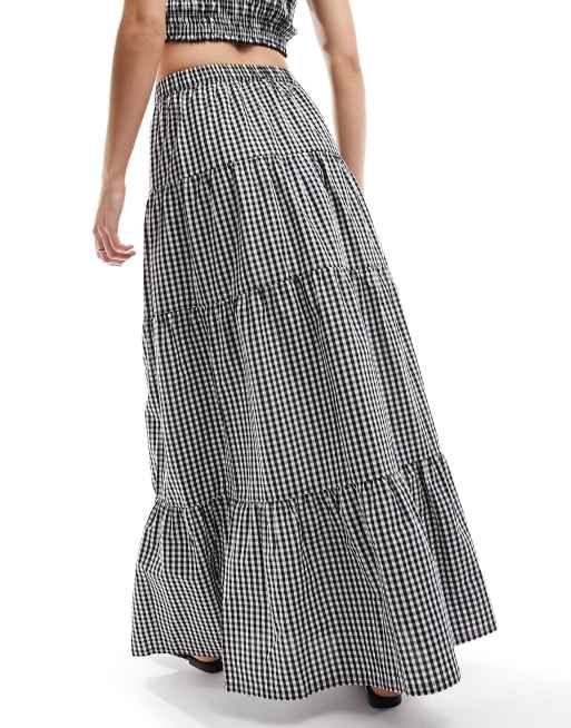 Esmee beach maxi skirt in gingham (part of a set), 4 of 5