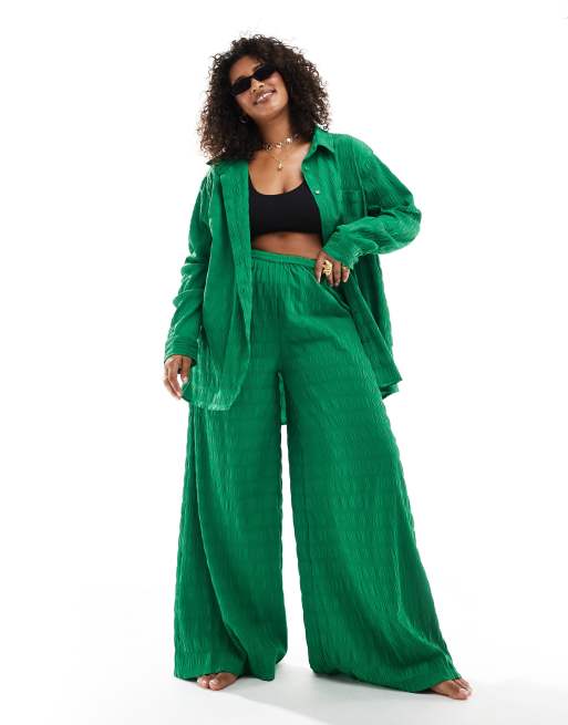 Esmée Curve - Ensemble de plage texturé - Vert
