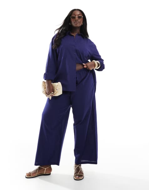 Esmée - Curve - Exclusives - Co-ord strandset in blauw - view 1