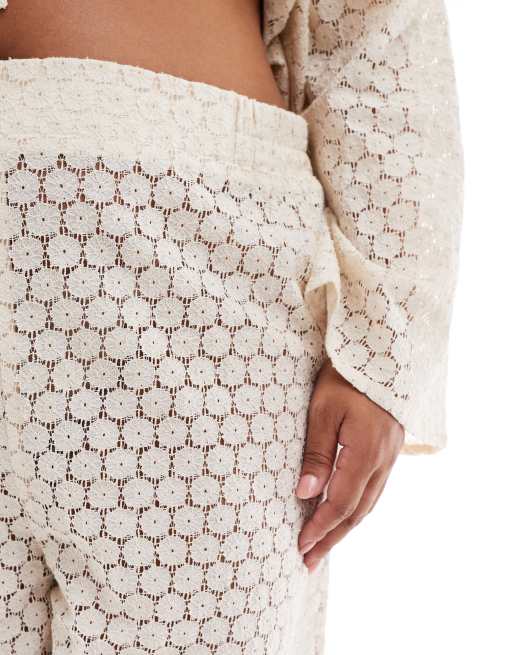 Esmée Curve – Gräddvita, virkade strandbyxor, del av set – Endast hos ASOS, 5 av 5