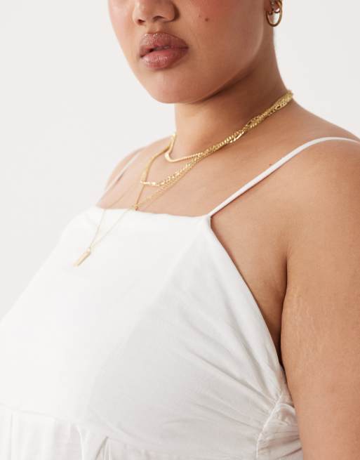 Esmee Curve maxi beach dress in white, 3 of 4