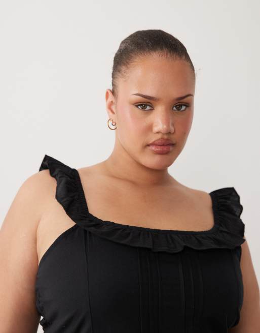 Esmée Curve mini beach dress in black, 3 of 4