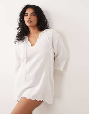Esmee Curve Esmée Curve Mini Dress Beach Cover Up In White