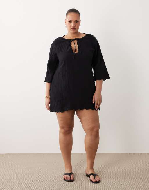 Esmée Curve – Mini-Strandkleid in Schwarz, 2 von 4
